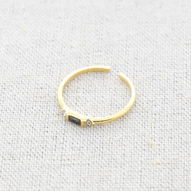 ANILLO ACERO CRISTALES