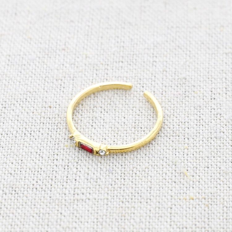 ANILLO ACERO CRISTALES 2