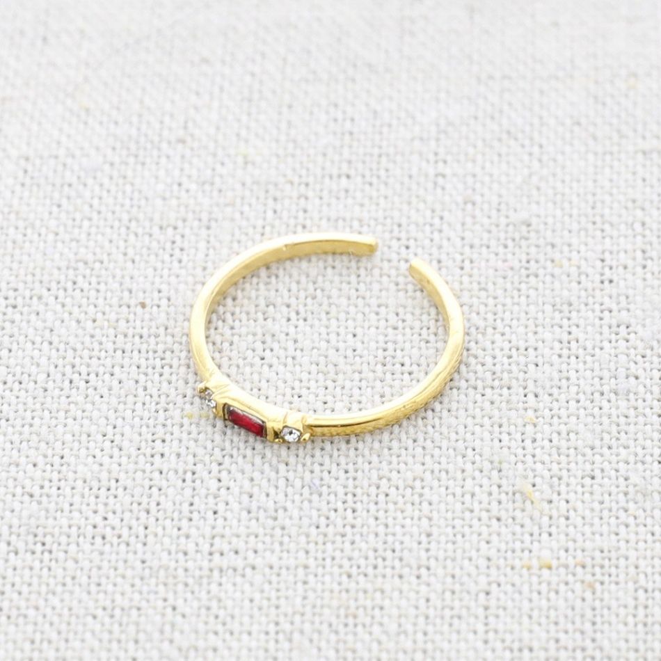 ANILLO ACERO CRISTALES