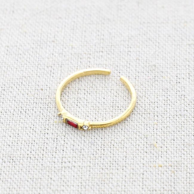 ANILLO ACERO CRISTALES