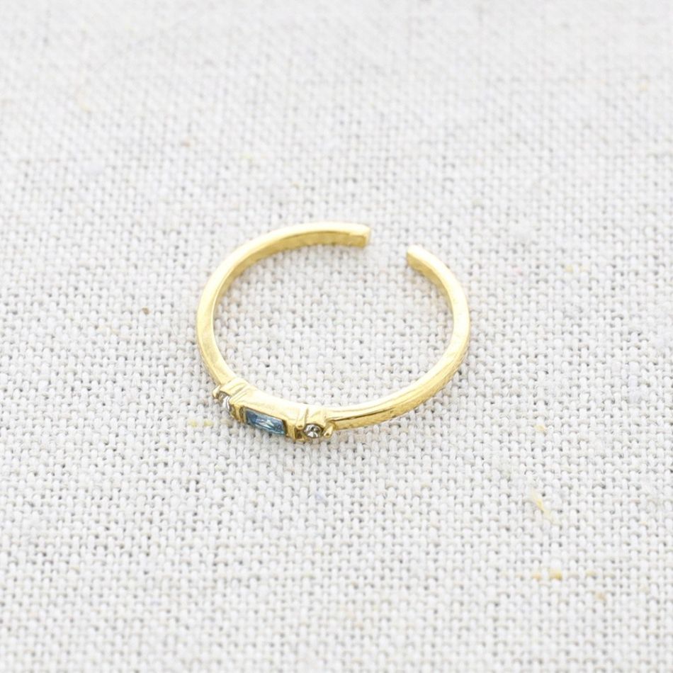 ANILLO ACERO CRISTALES