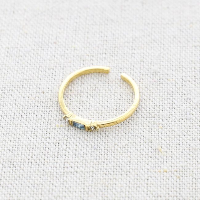 ANILLO ACERO CRISTALES