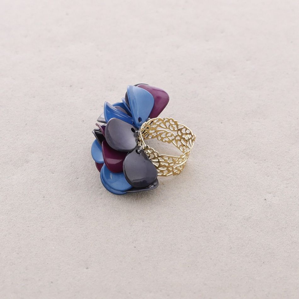 ANILLO METAL PÉTALOS