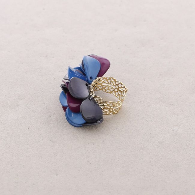 ANILLO METAL PÉTALOS