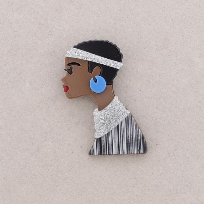 RESIN GIRL BROOCH