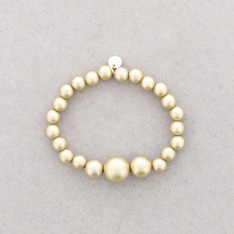 PULSERA ELÁSTICA BOLAS METÁLICAS