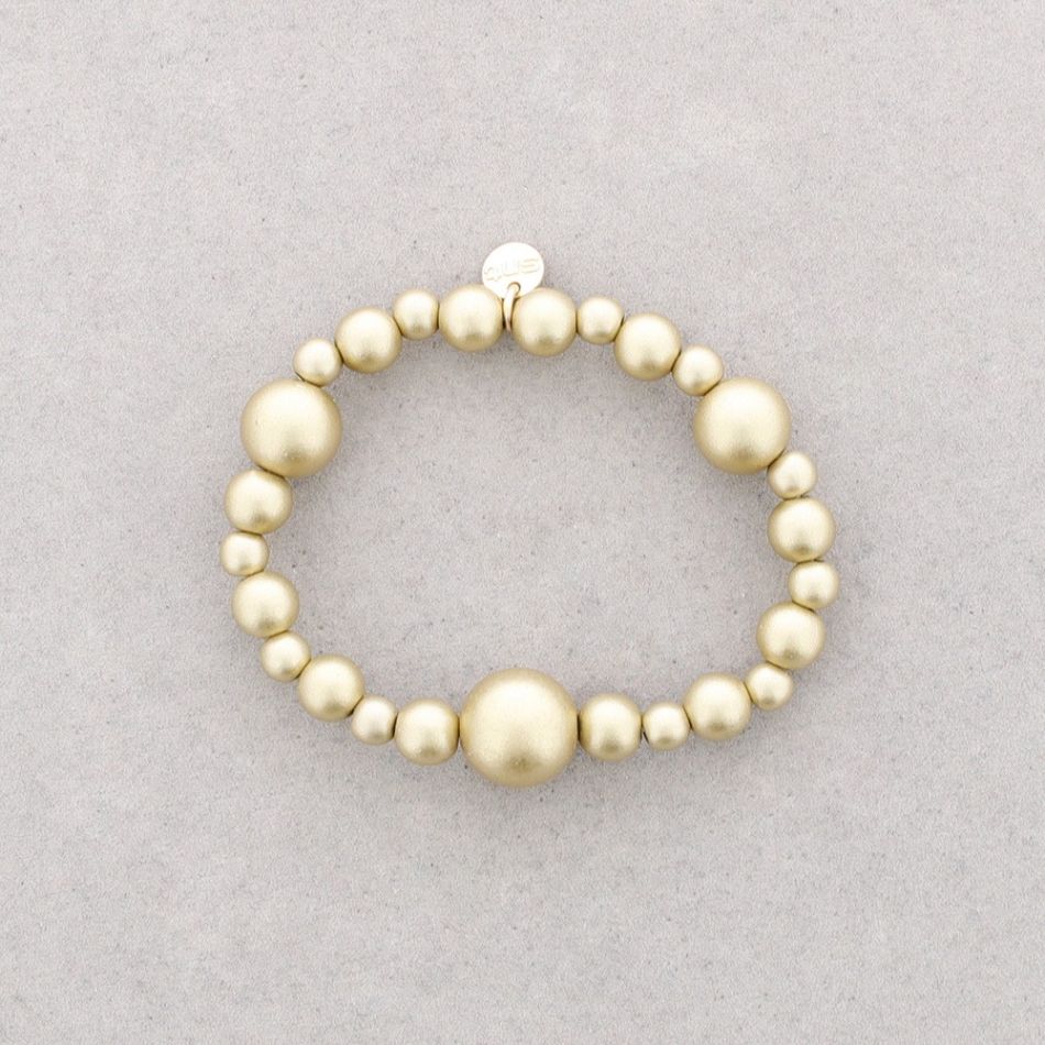 PULSERA ELÁSTICA BOLAS METÁLICAS