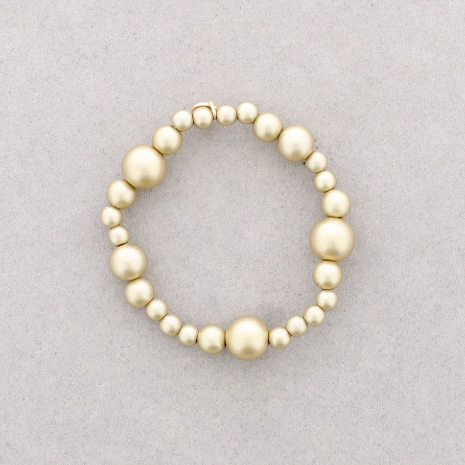 PULSERA ELÁSTICA BOLAS METÁLICAS