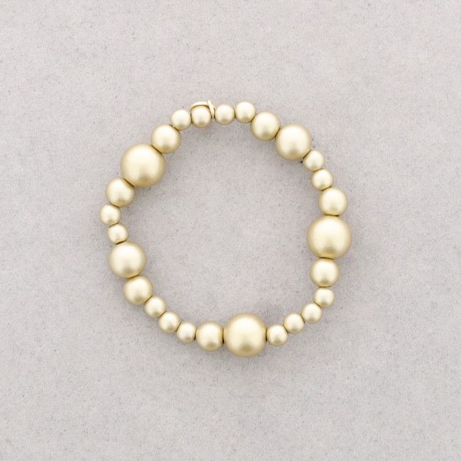 PULSERA ELÁSTICA BOLAS METÁLICAS