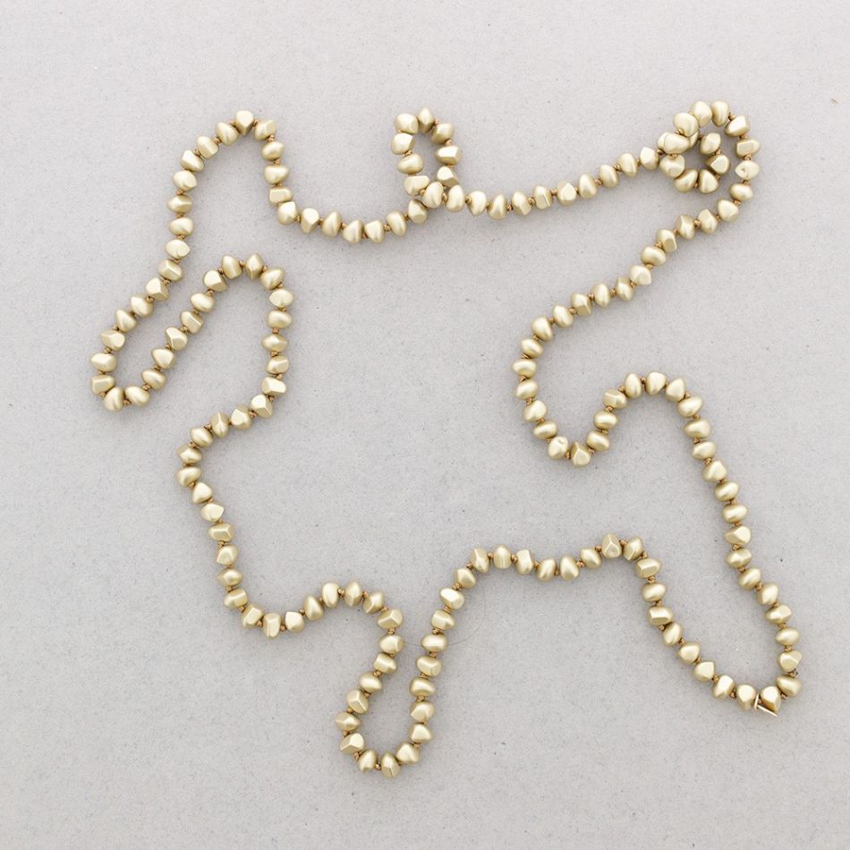 LONG NECKLACE KNOTS WITH METAL BEADS 1.5M