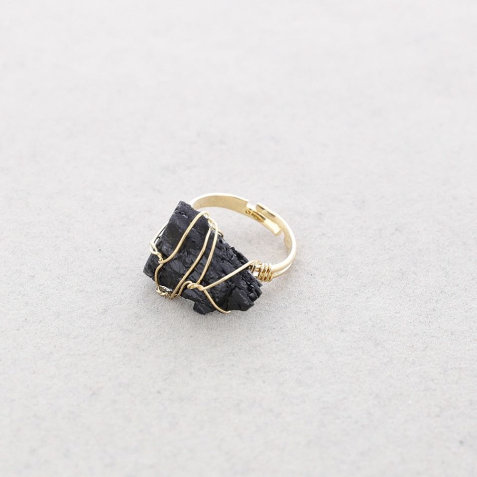 ANILLO BRONCE PIEDRA ALAMBRADA