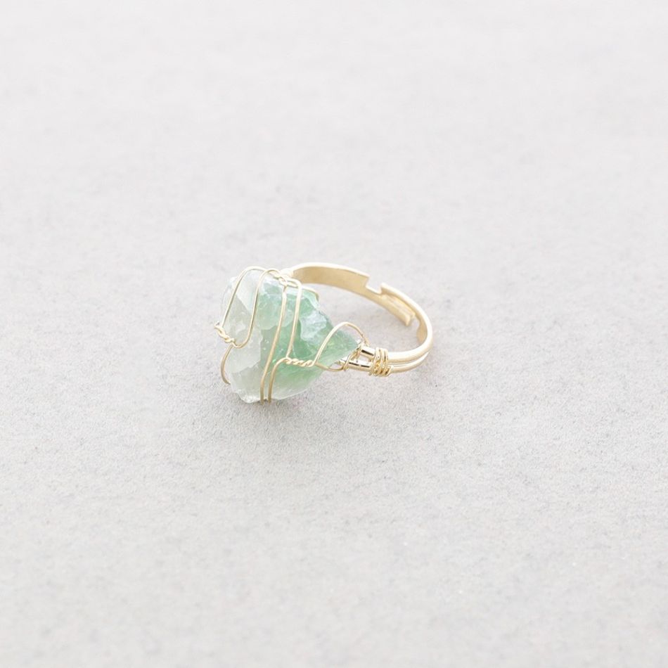 ANILLO BRONCE PIEDRA ALAMBRADA