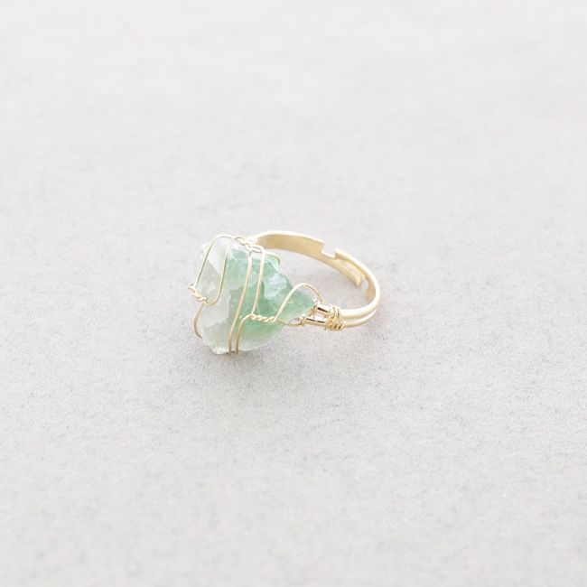 ANILLO BRONCE PIEDRA ALAMBRADA