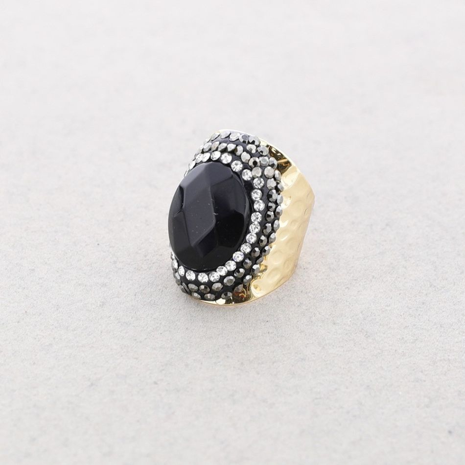 BRONZE STONE CRYSTALS RING