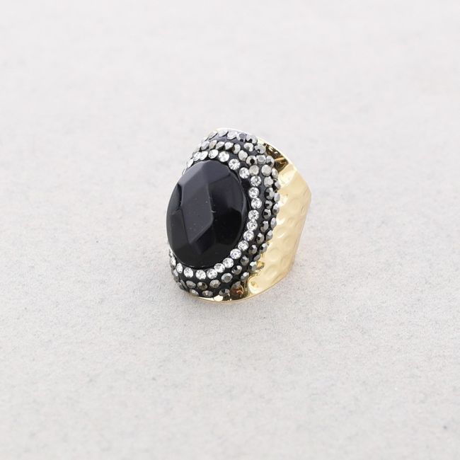 BRONZE STONE CRYSTALS RING
