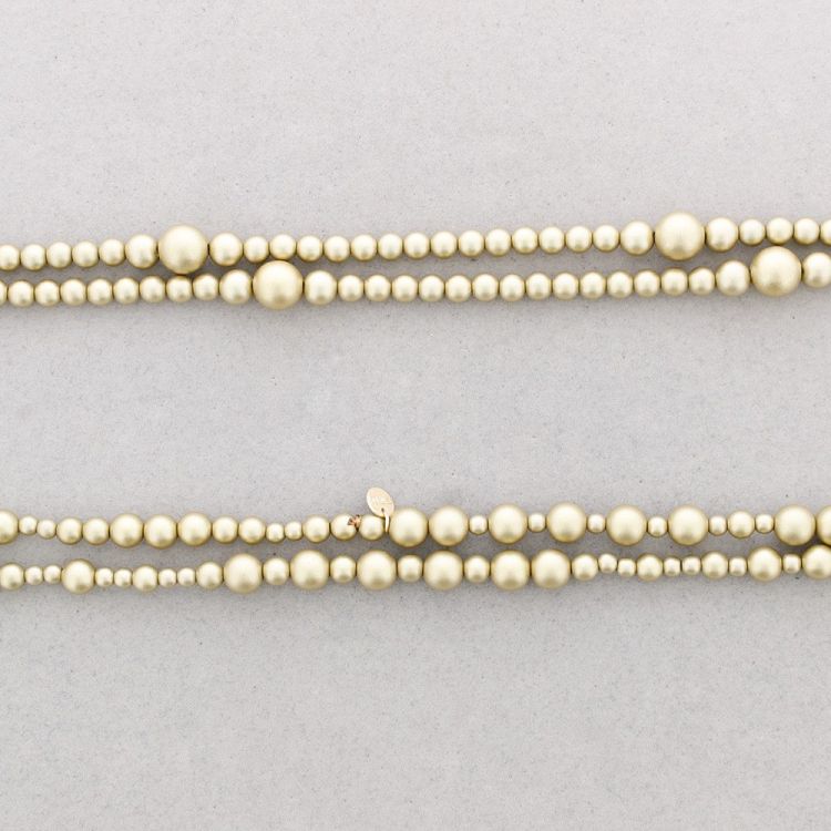COLLAR LARGO NUDOS BOLAS ACRÍLICAS 1.2M 2