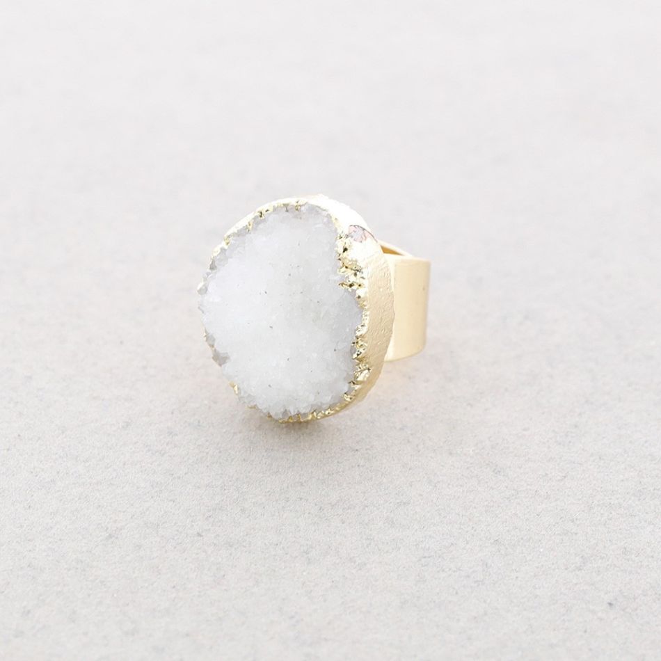 ANILLO BRONCE PIEDRA DRUSA IRREGULAR