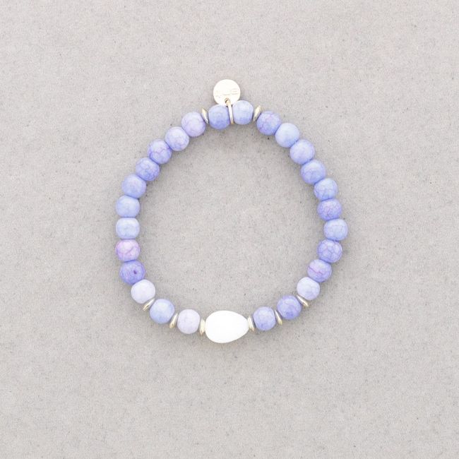 PULSERA ELÁSTICA ESTRELLA BOLAS FACETADAS 6MM