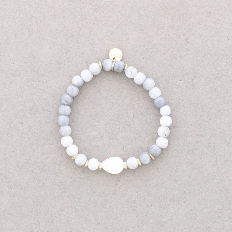 ELASTIC BRACELET STAR FACETED BALLS 6MM 2