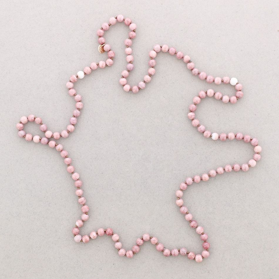 LONG NECKLACE KNOTS RESIN BALLS 1,2M*8MM