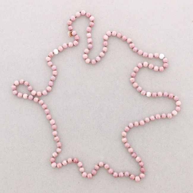 LONG NECKLACE KNOTS RESIN BALLS 1,2M*8MM