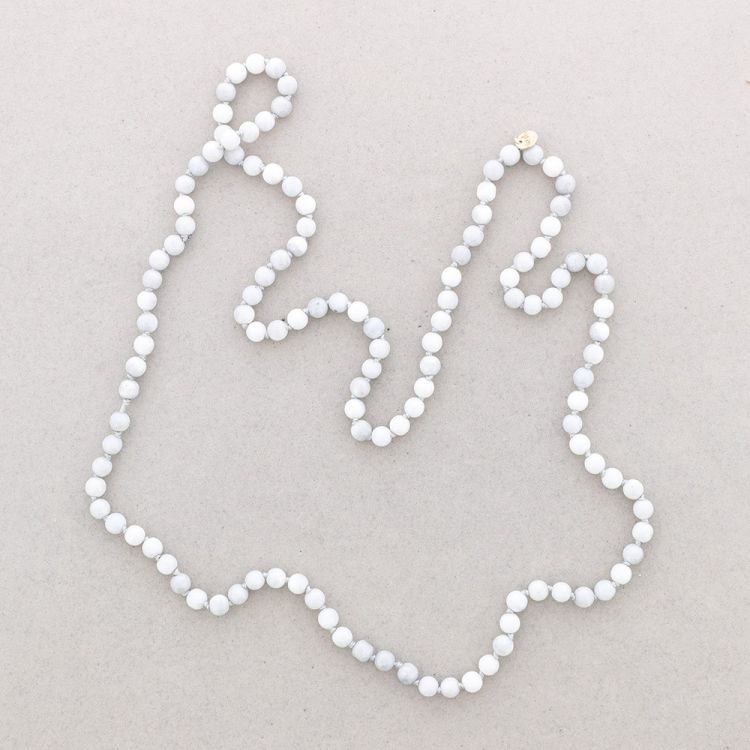 LONG NECKLACE KNOTS RESIN BALLS 1,2M*8MM 2