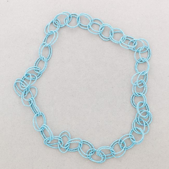 LONG NECKLACE WITH BEADS LINKS 1.1M