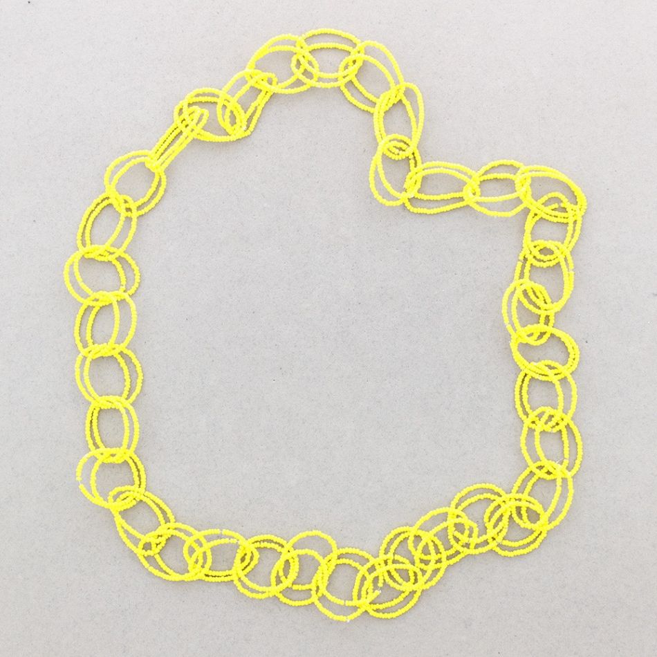 LONG NECKLACE WITH BEADS LINKS 1.1M