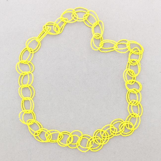 COLLAR LARGO ESLABONES ABALORIOS 1.1M
