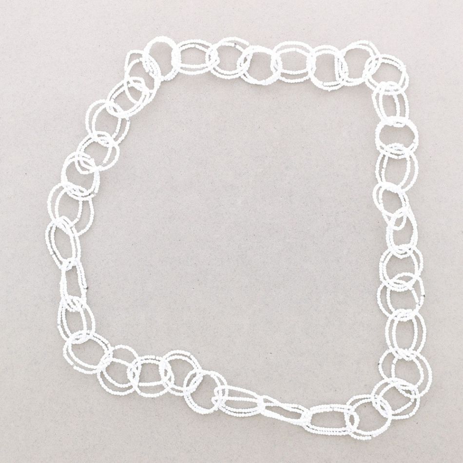 LONG NECKLACE WITH BEADS LINKS 1.1M
