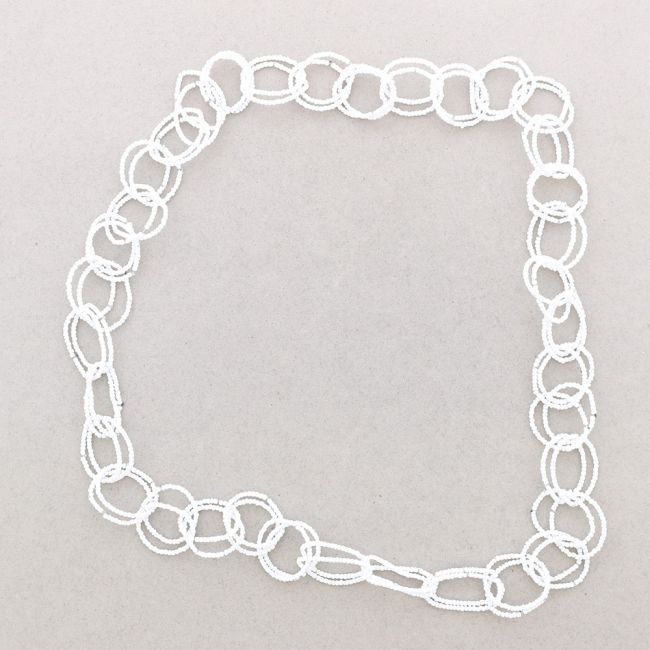 COLLAR LARGO ESLABONES ABALORIOS 1.1M