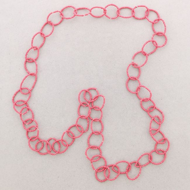 LONG NECKLACE WITH BEADS LINKS 1.5M