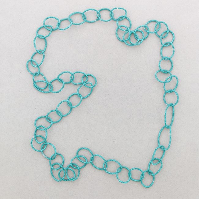 COLLAR LARGO ESLABONES ABALORIOS 1.5M