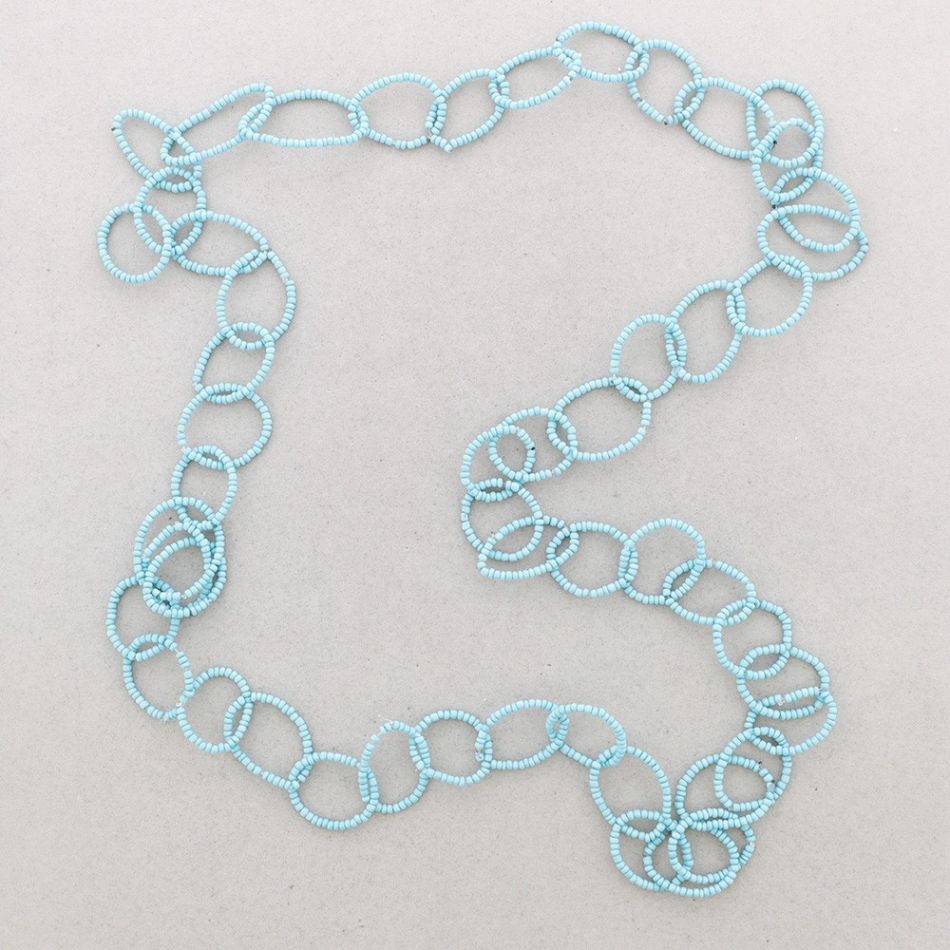 COLLAR LARGO ESLABONES ABALORIOS 1.5M