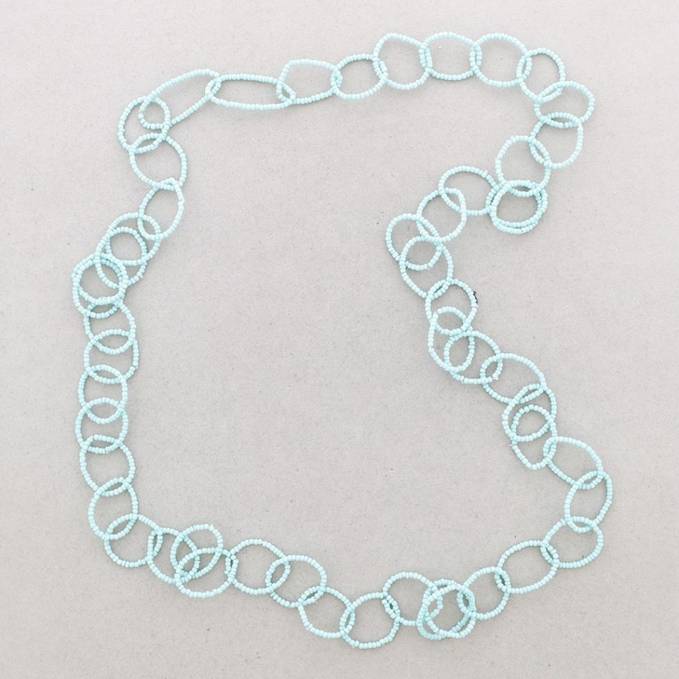 LONG NECKLACE WITH BEADS LINKS 1.5M
