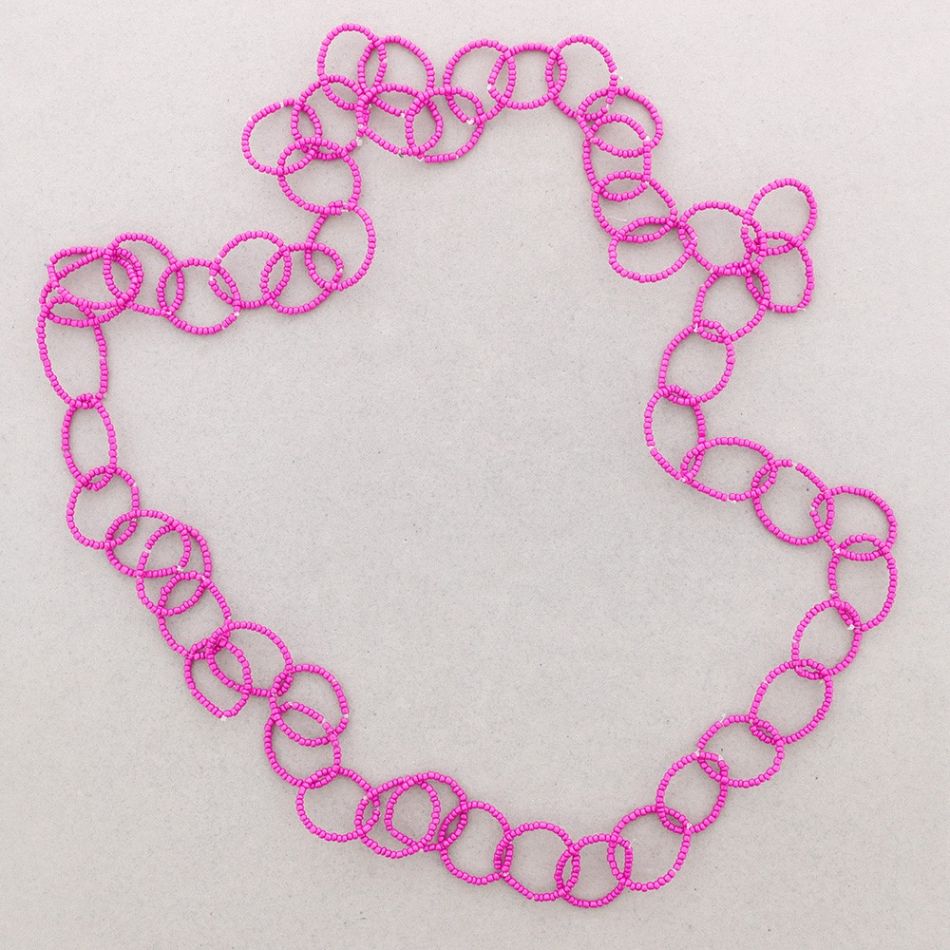 COLLAR LARGO ESLABONES ABALORIOS 1.5M