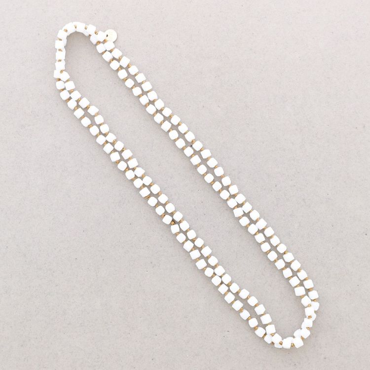 LONG NECKLACE KNOTS FACETED SQUARE BALLS CRYSTAL 1.2M*6MM 2