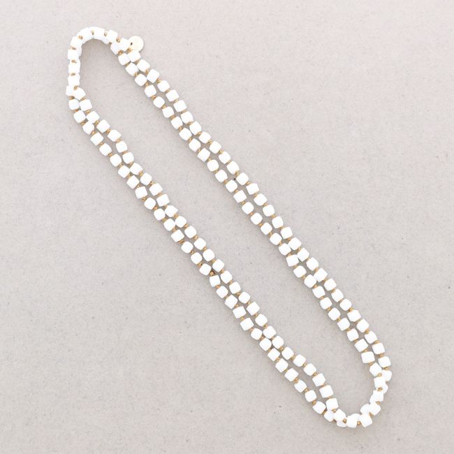 LONG NECKLACE KNOTS FACETED SQUARE BALLS CRYSTAL 1.2M*6MM