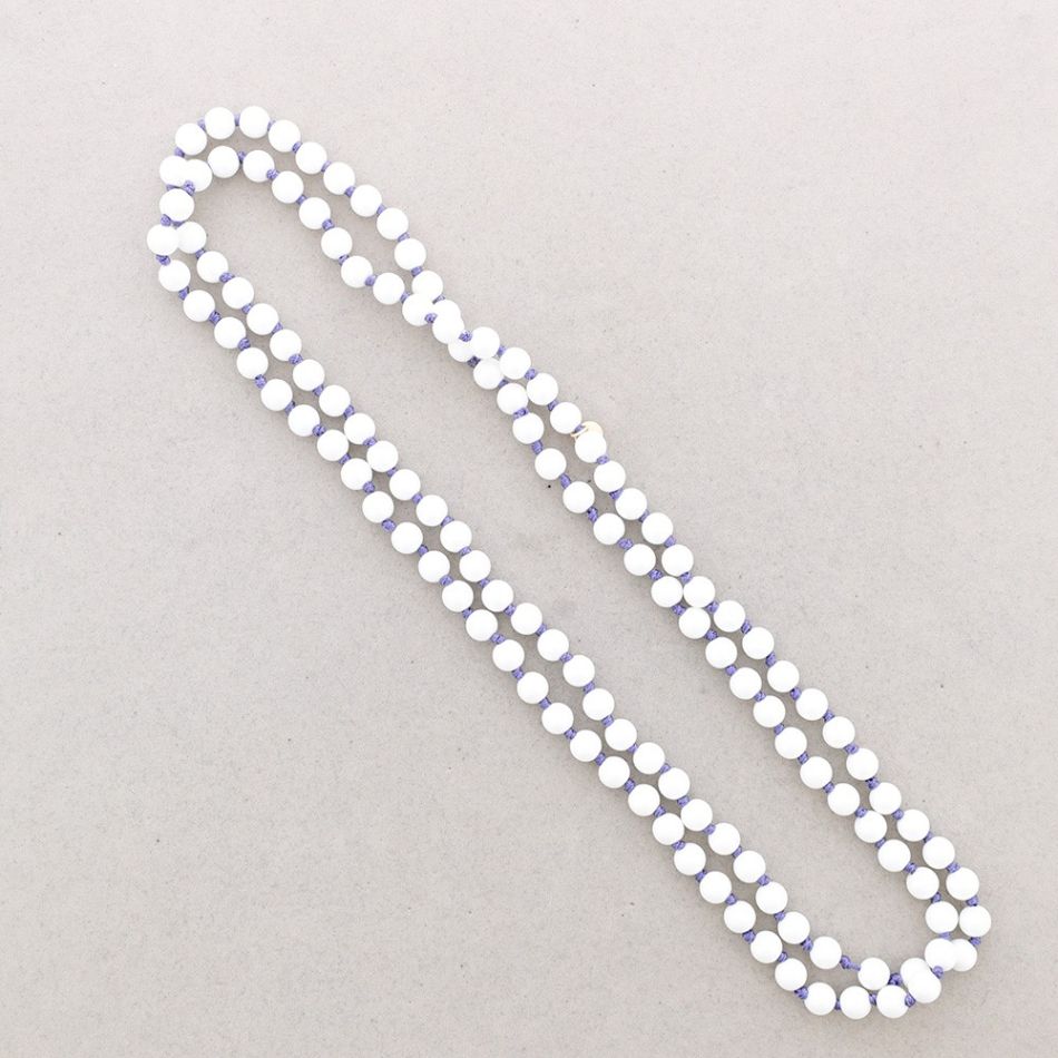 LONG NECKLACE KNOTS RESIN BEADS 1.2M*8MM