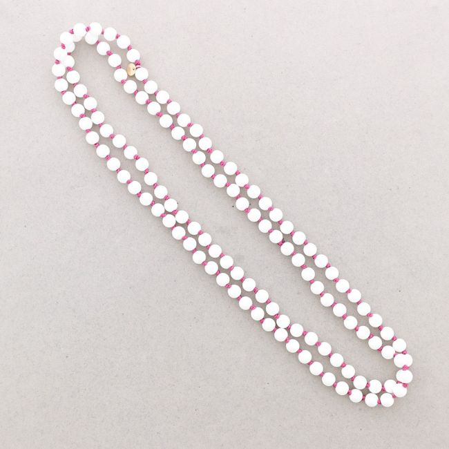 LONG NECKLACE KNOTS RESIN BEADS 1.2M*8MM