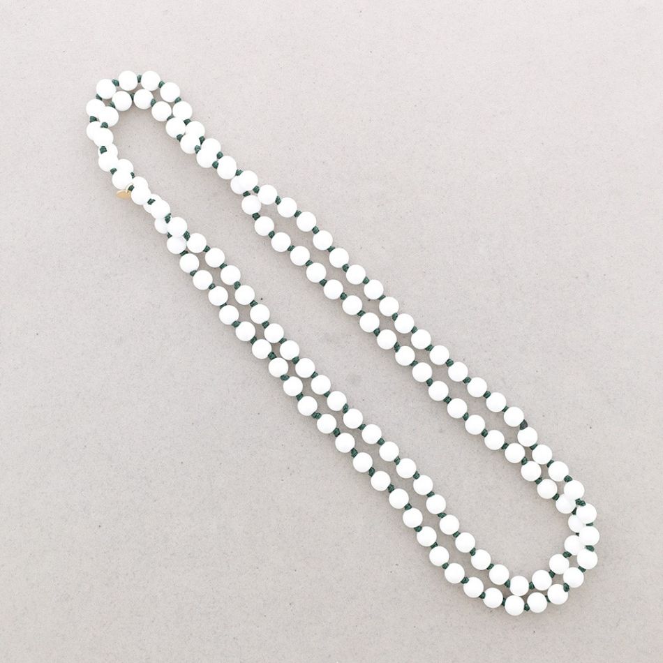 LONG NECKLACE KNOTS RESIN BEADS 1.2M*8MM