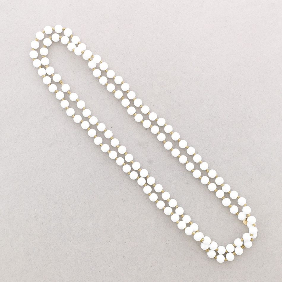 LONG NECKLACE KNOTS RESIN BEADS 1.2M*8MM