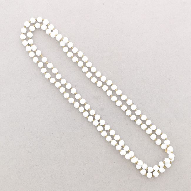 LONG NECKLACE KNOTS RESIN BEADS 1.2M*8MM