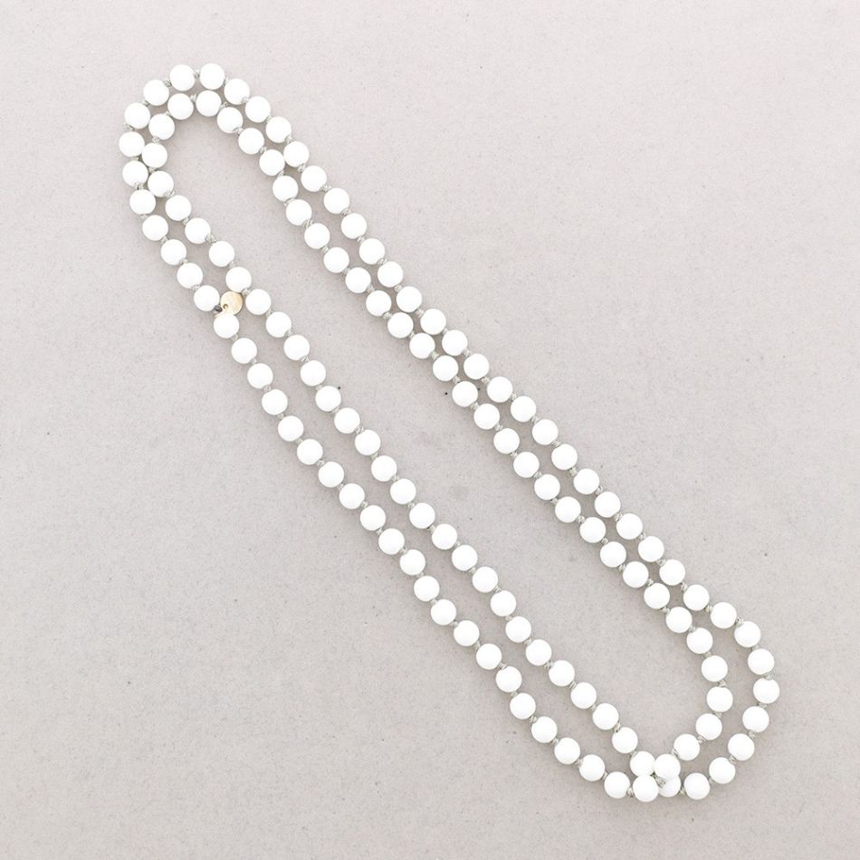 LONG NECKLACE KNOTS RESIN BEADS 1.2M*8MM