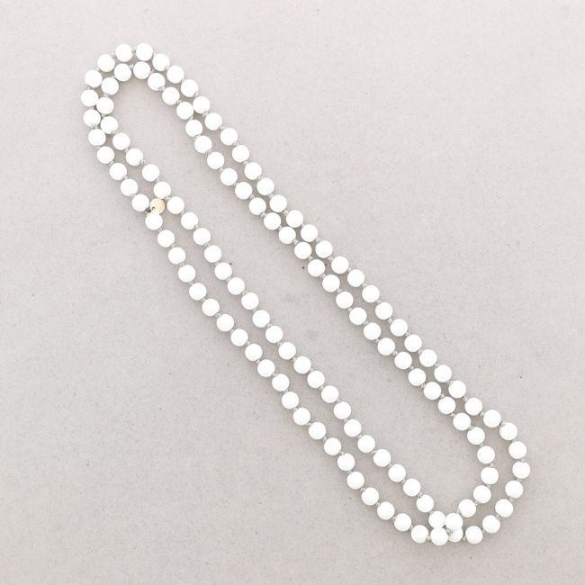 LONG NECKLACE KNOTS RESIN BEADS 1.2M*8MM