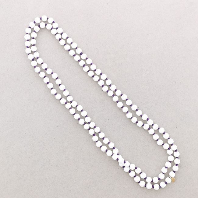 LONG NECKLACE KNOTS RESIN BEADS 1.2M*8MM