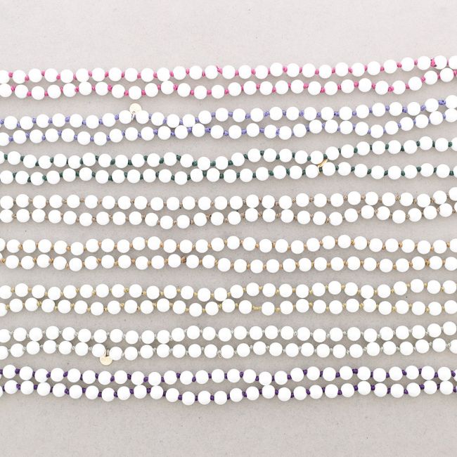 COLLAR LARGO NUDOS CUENTAS RESINA 1.2M*8MM