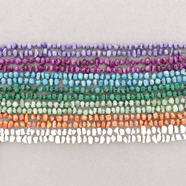LONG NECKLACE WITH IRREGULAR STONES