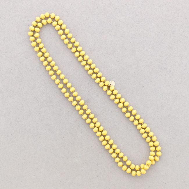 LONG NECKLACE KNOTS WITH FACETED CRYSTALS 1.2M*8MM