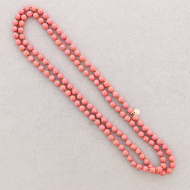 COLLAR LARGO NUDOS BOLAS RESINA 1.2M*8MM